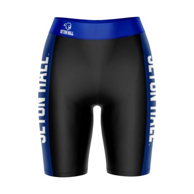 Vive La Fete Seton Hall University Pirates Game Day Logo Black & Blue Women's Biker Short 9" Inseam