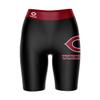 Vive La Fete University of Chicago Maroons Game Day Logo Black & Brown Women's Biker Short 9" Inseam view 1