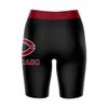 Vive La Fete University of Chicago Maroons Game Day Logo Black & Brown Women's Biker Short 9" Inseam view 2