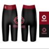 Vive La Fete University of Chicago Maroons Game Day Logo Black & Brown Women's Biker Short 9" Inseam view 3