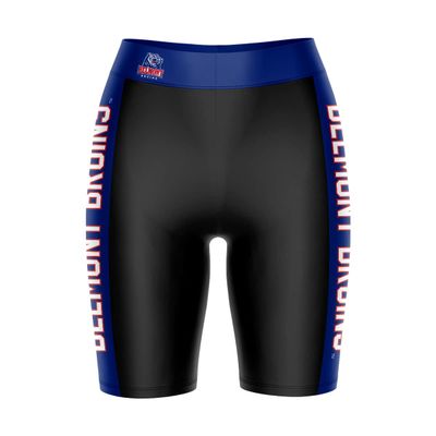Vive La Fete Belmont University Bruins Game Day Logo Black & Blue Women's Biker Short 9" Inseam
