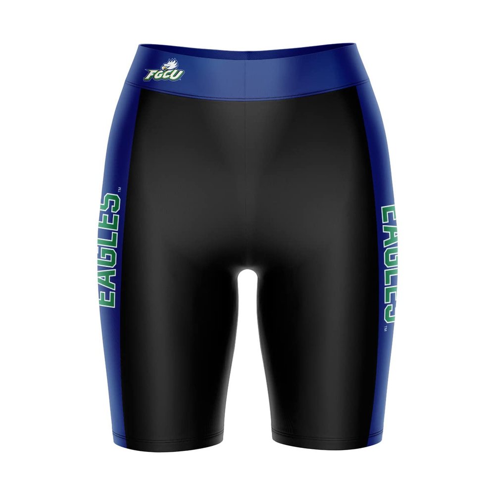 Vive La Fete Florida Gulf Coast Eagles Game Day Logo Black & Blue Women's Biker Short 9" Inseam