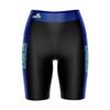 Vive La Fete Florida Gulf Coast Eagles Game Day Logo Black & Blue Women's Biker Short 9" Inseam view 1