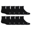 Fruit of the Loom boys 10 Pair Pack Dual Defense Cushioned Comfort Socks, Black, 9-2.5 US view 1