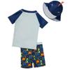 Baby Toddler Boys Two Pieces Swimsuit Set Boys Bathing Suit Rash Guards with Hat UPF 50+ FBA (Vacation Dinosaur, 6-9 Months) view 2