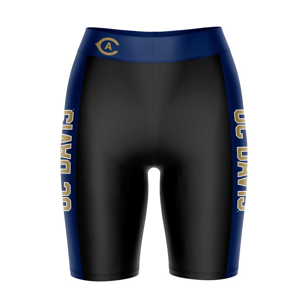 Vive La Fete Cal State Long Beach 49ers Game Day Logo Black & Blue Women's Biker Short 9" Inseam