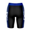 Vive La Fete SMU Mustangs Game Day Logo Black & Blue Women's Biker Short 9" Inseam view 2