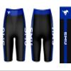 Vive La Fete SMU Mustangs Game Day Logo Black & Blue Women's Biker Short 9" Inseam view 3