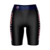 Vive La Fete Liberty Flames Game Day Logo Black & Blue Women's Biker Short 9" Inseam view 1