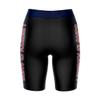 Vive La Fete Liberty Flames Game Day Logo Black & Blue Women's Biker Short 9" Inseam view 2