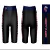 Vive La Fete Liberty Flames Game Day Logo Black & Blue Women's Biker Short 9" Inseam view 3