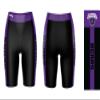 Vive La Fete Central Arkansas Bears Game Day Logo Black & Purple Women's Biker Short 9" Inseam view 3