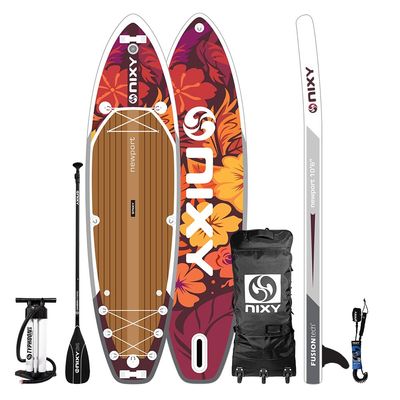 NIXY Newport G5 Inflatable Paddle Board | High-Performance, Durable, and Lightweight SUP for All Skill Levels. with Welded Seams and 300 lbs. Capacity. (Baja)