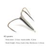 Fishing Hooks 10PCS, Three Anchor Hooks, Silver Carp, Vertical Pier Hook, Anti-housing Cutter Tip Lead Anchor Hook for Bass Trout Saltwater Freshwater Fishing Tackle (Size : 60g#) view 2