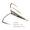 Fishing Hooks 10PCS, Three Anchor Hooks, Silver Carp, Vertical Pier Hook, Anti-housing Cutter Tip Lead Anchor Hook for Bass Trout Saltwater Freshwater Fishing Tackle (Size : 60g#) view 3