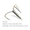 Fishing Hooks 10PCS, Three Anchor Hooks, Silver Carp, Vertical Pier Hook, Anti-housing Cutter Tip Lead Anchor Hook for Bass Trout Saltwater Freshwater Fishing Tackle (Size : 60g#) view 4