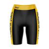Vive La Fete Alabama State Hornets Game Day Logo Black & Yellow Women's Biker Short 9" Inseam view 1