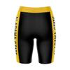 Vive La Fete Alabama State Hornets Game Day Logo Black & Yellow Women's Biker Short 9" Inseam view 2