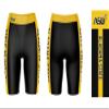 Vive La Fete Alabama State Hornets Game Day Logo Black & Yellow Women's Biker Short 9" Inseam view 3