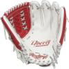 Rawlings | LIERTY ADVANCED Color Series Fastpitch Softball Glove | Left Hand Throw | 12.5' Double Laced Basket Web | White/Scarlet/Platinum view 2