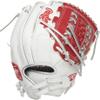 Rawlings | LIERTY ADVANCED Color Series Fastpitch Softball Glove | Left Hand Throw | 12.5' Double Laced Basket Web | White/Scarlet/Platinum view 3