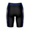 Vive La Fete Monmouth Hawks Game Day Logo Black & Blue Women's Biker Short 9" Inseam view 2