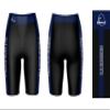 Vive La Fete Monmouth Hawks Game Day Logo Black & Blue Women's Biker Short 9" Inseam view 3