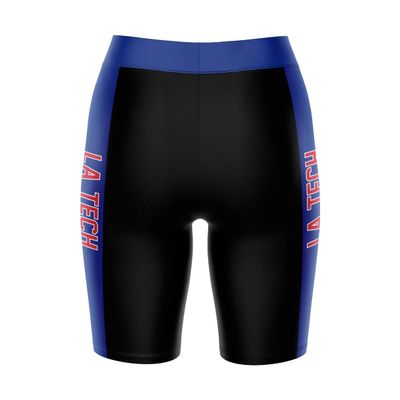 Vive La Fete Louisiana Tech Bulldogs Game Day Logo Black & Blue Women's Biker Short 9" Inseam