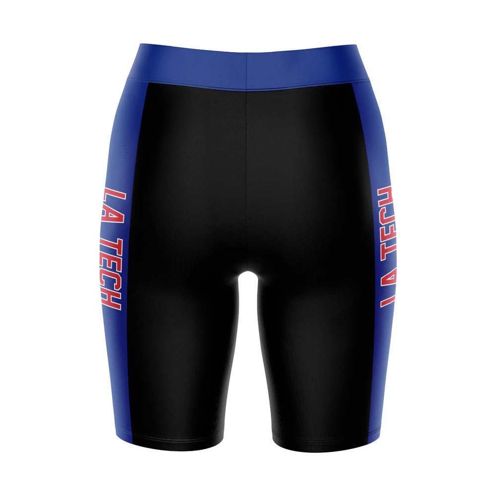 Vive La Fete Louisiana Tech Bulldogs Game Day Logo Black & Blue Women's Biker Short 9" Inseam
