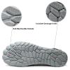 Josaywin Water Shoes for Men Quick Dry Wide Toe Aqua Shoes Adjustable Barefoot Sock for Swim Beach River Pool Surf Size 12.5 Light Grey view 2