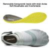 Josaywin Water Shoes for Men Quick Dry Wide Toe Aqua Shoes Adjustable Barefoot Sock for Swim Beach River Pool Surf Size 12.5 Light Grey view 3