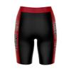 Vive La Fete St. Joseph's Hawks Game Day Logo Black & Red Women's Biker Short 9" Inseam view 2