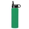 LaserGram Personalized Water Bottle, Horse Head 1, Stainless Steel Double Wall Vacuum Insulated with Flip Top Straw, Custom Engraved Gift (20oz / 590ml Green) view 2