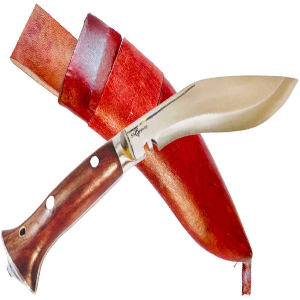 QT Gurkha Kukri Knife 5.5 IN Fixed Blade World War II Mini Panawal 10 IN Khukuri, Leather Sheath - Hand Forged In Nepal