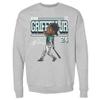 500 LEVEL Ken Griffey Jr. Sweatshirt (Crew Sweatshirt, XX-Large, Heather Gray) - Ken Griffey Jr. Seattle Derby Cartoon WHT view 1