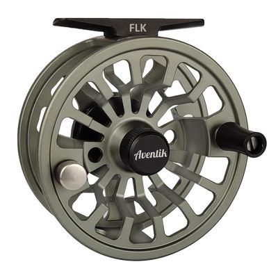 Aventik FLK Fly Fishing Reel Aluminum Trout 3/5, 5/7, 7/9wt Large Arbor Freshwater Fly Reel with Line (Grey 7/9)