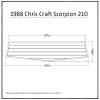 Boat EVA Faux Teak Decking Floor Compatible With1988 Chris Craft Scorpion 210 Swim Platform view 2