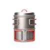 Evernew Titanium Lightweight Camping Solo Pot Set, 750 view 4