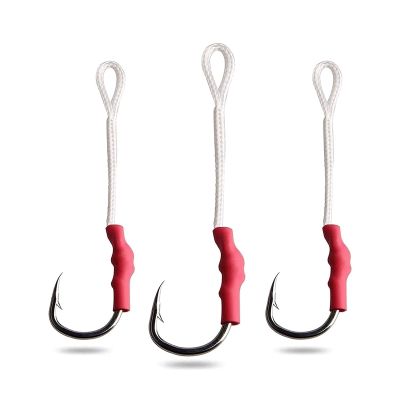 Fishing Hooks 50 Piece PC S Stainless Steel Fishing Hook Wire Slow Hook Flying With Metal Fixture Bait Auxiliary Hook for Bass Trout Saltwater Freshwater Fishing Tackle (Color : 10/0)
