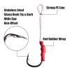 Fishing Hooks 50 Piece PC S Stainless Steel Fishing Hook Wire Slow Hook Flying With Metal Fixture Bait Auxiliary Hook for Bass Trout Saltwater Freshwater Fishing Tackle (Color : 10/0) view 3