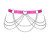Women Plus Size Leg Harness Garter Belts Leg Chain Garter Belts Body Chain Hollow Out Thigh Belt Halloween Rave (Rose Red) view 1