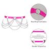 Women Plus Size Leg Harness Garter Belts Leg Chain Garter Belts Body Chain Hollow Out Thigh Belt Halloween Rave (Rose Red) view 4