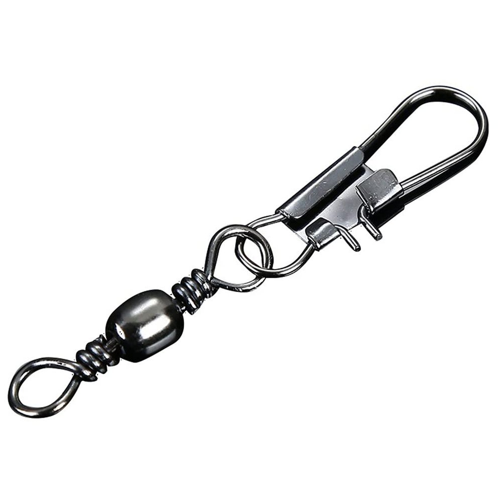 Fishing Hooks 100 PCS Fishing Connector Connecting Rod Solid Ring Buckle Connector Clip Stainless Steel Fish Hook Interlock for Bass Trout Saltwater Freshwater Fishing Tackle (Size : 6#)