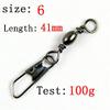 Fishing Hooks 100 PCS Fishing Connector Connecting Rod Solid Ring Buckle Connector Clip Stainless Steel Fish Hook Interlock for Bass Trout Saltwater Freshwater Fishing Tackle (Size : 6#) view 2