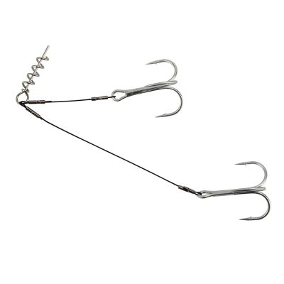 Fishing Hooks 3 PC S Stainless Steel Shark Fishing Hook Drilling Rod 2 Arm Wire Net Large Hook Rig Strip Hook Accessories New for Bass Trout Saltwater Freshwater Fishing Tackle (Size : B)
