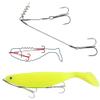 Fishing Hooks 3 PC S Stainless Steel Shark Fishing Hook Drilling Rod 2 Arm Wire Net Large Hook Rig Strip Hook Accessories New for Bass Trout Saltwater Freshwater Fishing Tackle (Size : B) view 4