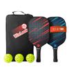 JP WinLook Pickleball Paddles Set - Fiberglass Rackets for Beginners to Professional Skill Levels - for Indoor or Outdoor Play - Includes 2 Premium Racquets, 3 Pickleballs, & a Carrying Bag view 1