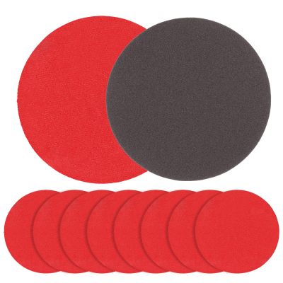 Loopeer 8 Pack Bowling Sanding Pads Bowling Grit Accessories Ball Sanding Sand Pads Polishing Cleaning Kit, 500, 800, 1000, 1200, 1500, 2000, 2500, 3000 for Different Texture(Red, Black,Round)