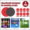 Loopeer 8 Pack Bowling Sanding Pads Bowling Grit Accessories Ball Sanding Sand Pads Polishing Cleaning Kit, 500, 800, 1000, 1200, 1500, 2000, 2500, 3000 for Different Texture(Red, Black,Round) view 2