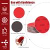 Loopeer 8 Pack Bowling Sanding Pads Bowling Grit Accessories Ball Sanding Sand Pads Polishing Cleaning Kit, 500, 800, 1000, 1200, 1500, 2000, 2500, 3000 for Different Texture(Red, Black,Round) view 3